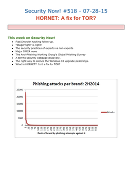 Security Now! #518 - 07-28-15 HORNET: a Fix for TOR?