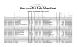 Government First Grade College, Gokak