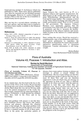 Flora of Australia Volume 43, Poaceae 1: Introduction and Atlas