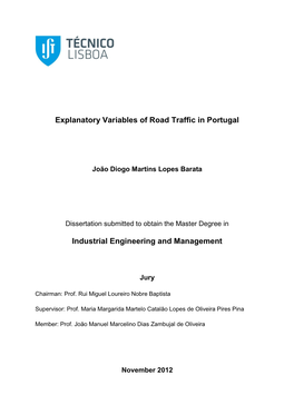 Explanatory Variables of Road Traffic in Portugal Industrial Engineering