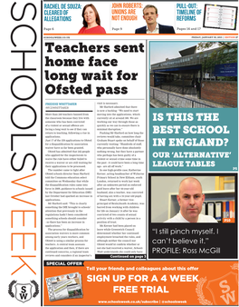 Teachers Sent Home Face Long Wait for Ofsted Pass