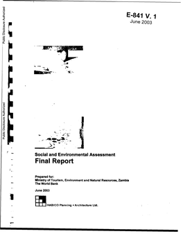 E-841 V. June 2003 Public Disclosure Authorized