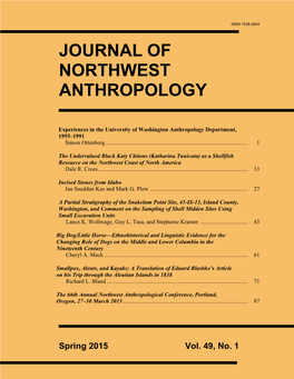 Journal of Northwest Anthropology