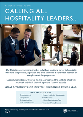 Calling All Hospitality Leaders