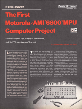 The First Motorola/AMI 