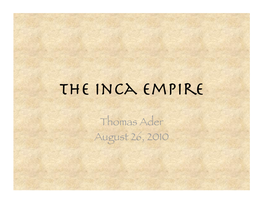 The Inca Empire