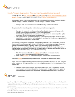 Semglee® (Insulin Glargine-Yfgn) – First New Interchangeable Biosimilar Approval