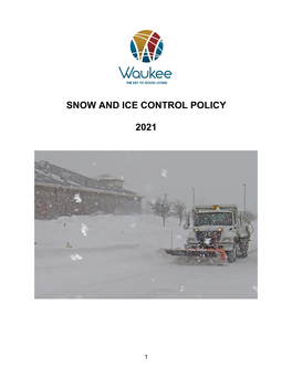 Snow and Ice Control Policy 2021