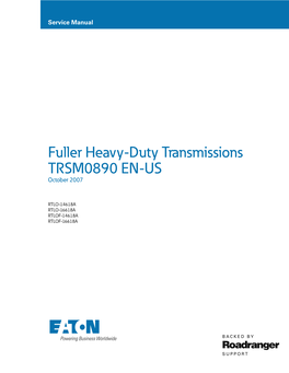 Eaton Fuller Heavy-Duty Transmissions Service Manual