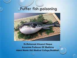 Puffer Fish Poisoning