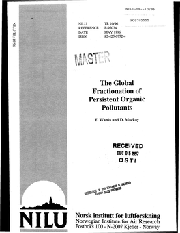 The Global Fractionation of Persistent Organic Pollutants