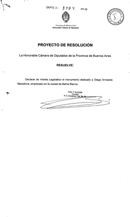 Proyecto De Resolución