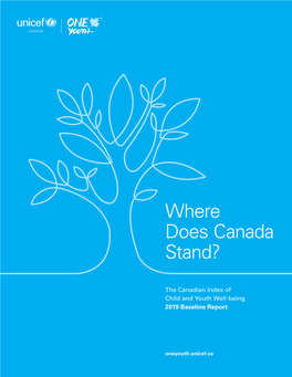 Canadian Index of Child and Youth Well-Being 2019 Baseline Report