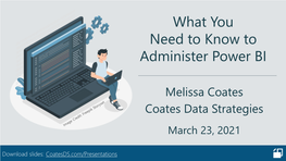 What You Need to Know to Administer Power BI