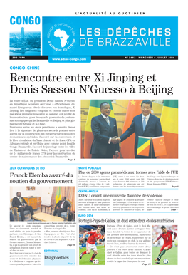Rencontre Entre Xi Jinping Et Denis Sassou N'guesso À Beijing