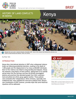 History of Land Conflicts in Kenya Kenya
