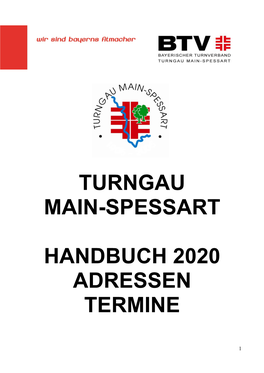 Turngau Main-Spessart Handbuch 2020 Adressen