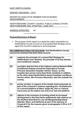 HCC Rail Consultation