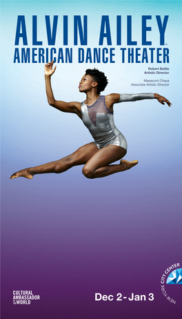 Dec 2- Jan 3 WORLD PREMIERES NEW PRODUCTIONS RETURNING FAVORITES Awakening Blues Suite After the Rain Pas De Deux Memoria One World