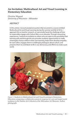 Multicultural Art and Visual Learning in Elementary Education