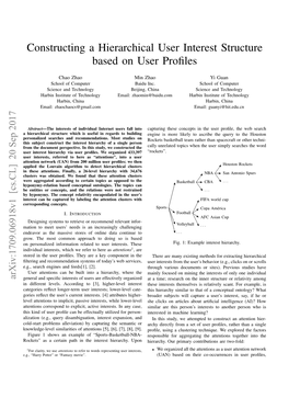 Constructing a Hierarchical User Interest Structure Based on User Proﬁles