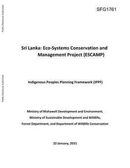 Indigenous Peoples Planning Framework (IPPF)