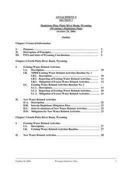 ATTACHMENT 5 SECTION 7 Depletions Plan, Platte River Basin