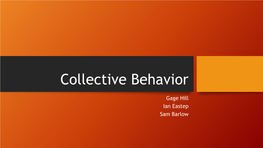 Collective Behavior