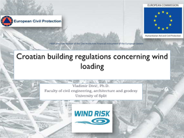 Croatian Building Regulations Concerning Wind Loading