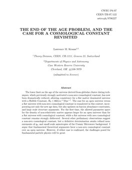 The End of the Age Problem, and the Case for a Cosmological Constant Revisited