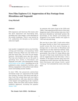 New Film Explores U.S. Suppression of Key Footage from Hiroshima and Nagasaki