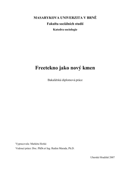 Freetekno Jako Nový Kmen