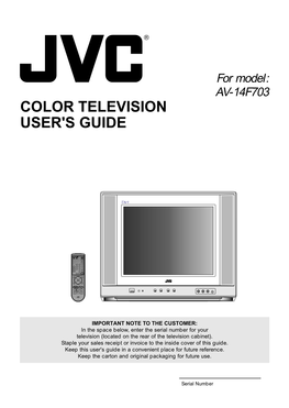 Color Television User's Guide