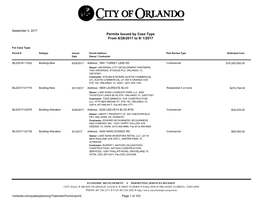 1/2017 Permits Issued by Case Type