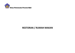 Restoran / Rumah Makan