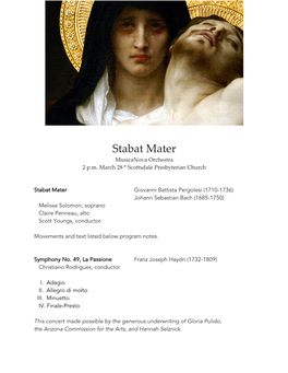 Stabat Mater Musicanova Orchestra 2 P.M