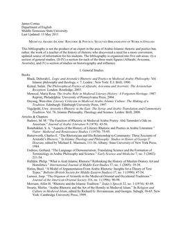 Bibliography(Islamic Rhetoric)