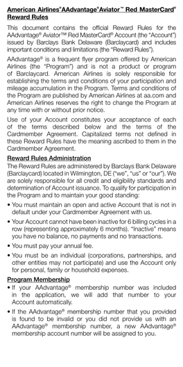 American Airlines ® Aadvantage ® Aviator