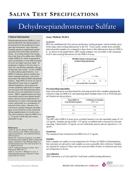 Saliva Test Specifications