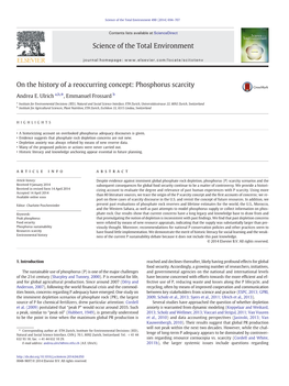 Phosphorus Scarcity