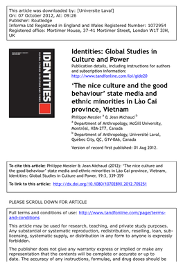 State Media and Ethnic Minorities in Lào Cai Province, Vietnam