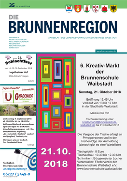 Mitteilungsblatt Brunnenregion 2018 KW35