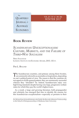 Scandinavian Unexceptionalism.Pdf