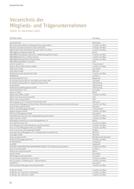 Mitgliederverzeichnis Aus Dem Aktuellen Jahresbericht PDF