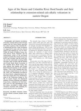 Ages of the Steens and Columbia River Flood Basalts and Their