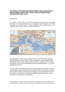 National Integrated Monitoring and Assessment Programme (Imap) for Coast and Hydrography Indicators for Libya