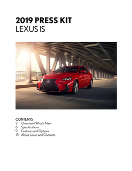 2019 Press Kit Lexus Is