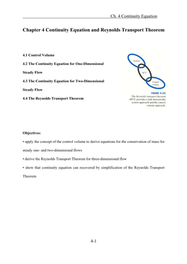 Chapter 4 Continuity Equation and Reynolds Transport Theorem