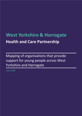Mapping of Organisations for Young People Across West Yorkshire And