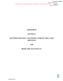 Agreement Between Southwestern Bell